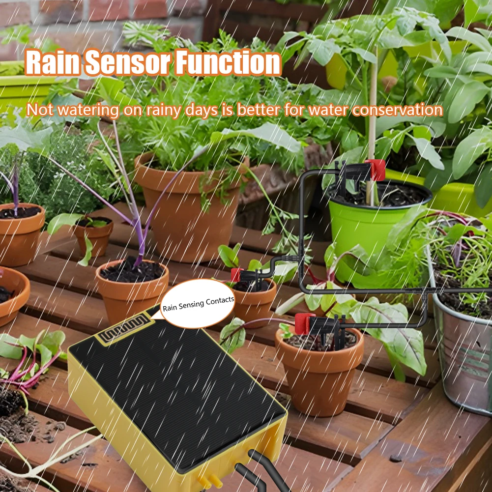 Yieryi умный солнечный таймер для орошения цифровой ЖК-дисплей автоматическая