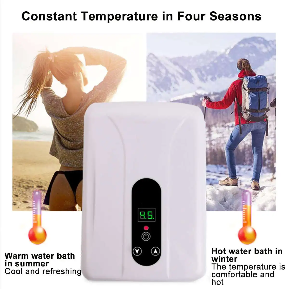 5500W Mini Electric Water Heaters Instant Electric Hot Water Heater Shower Safe Intelligent 50Hz Electric Water Heaters 220v