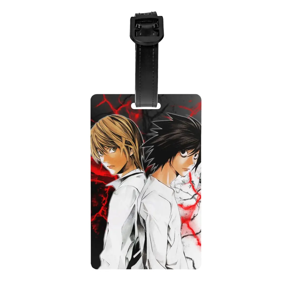 

Custom Cool Death Note Luggage Tag With Name Card Anime Manga L Light Yagami Privacy Cover ID Label for Travel Bag Suitcase