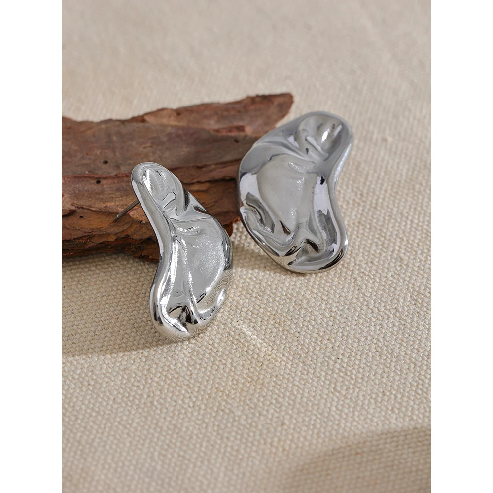 Серьги-гвоздики из нержавеющей стали 316l золотого и серебряного цвета