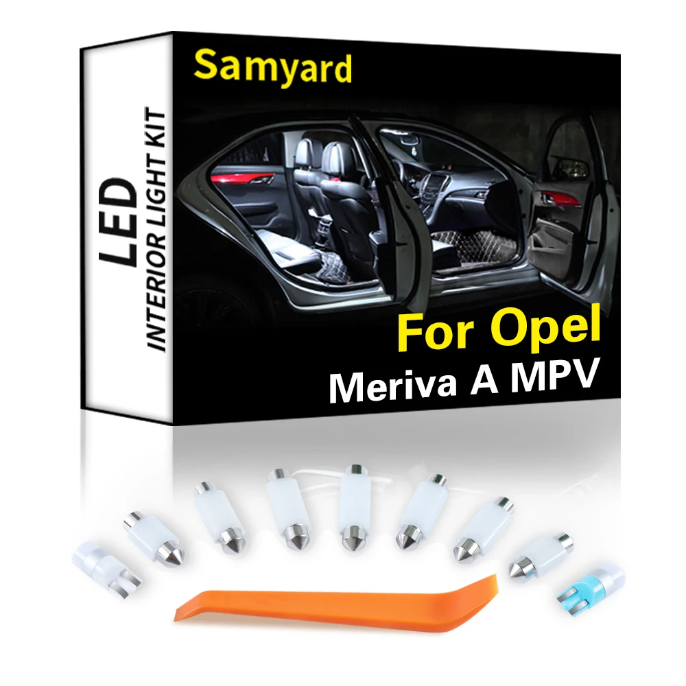 

10Pcs Interior LED For Opel Meriva A MPV 2003-2010 Canbus Vehicle Indoor Dome Map Reading Light Error Free Auto Lamp Kit