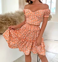 2022 summer two piece sets women boho casual beach skirts crop tops and off shoulder pleated short skirt set woman 2 pieces chic