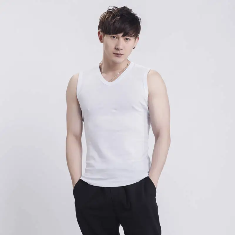 

Winter Thermal Underwear Men Undershirts Thin Fleece Elastic Top