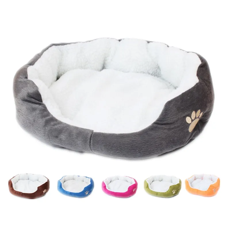 

Cat Baskets Cashmere Hot House Pet Dog Lounger Supplies For Dog Bed Plush Winter Nest Warming Bed Puppy Dog Kennel Soft Fall Dog