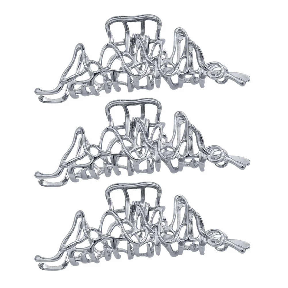 3pcs Irregular Alloy Half Hair Hair Trinkets Hair Jaw Clips Hair Claw Clips