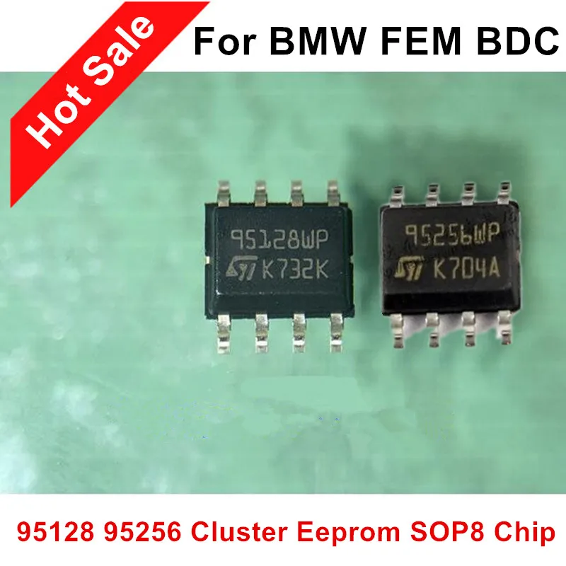 Car Cluster EEPROM Flash Memory Chip for BMW FEM BDC 95256WP 95256 M95256 95128WP 95128 M95128 Car EEPROM SOP8 IC Chip
