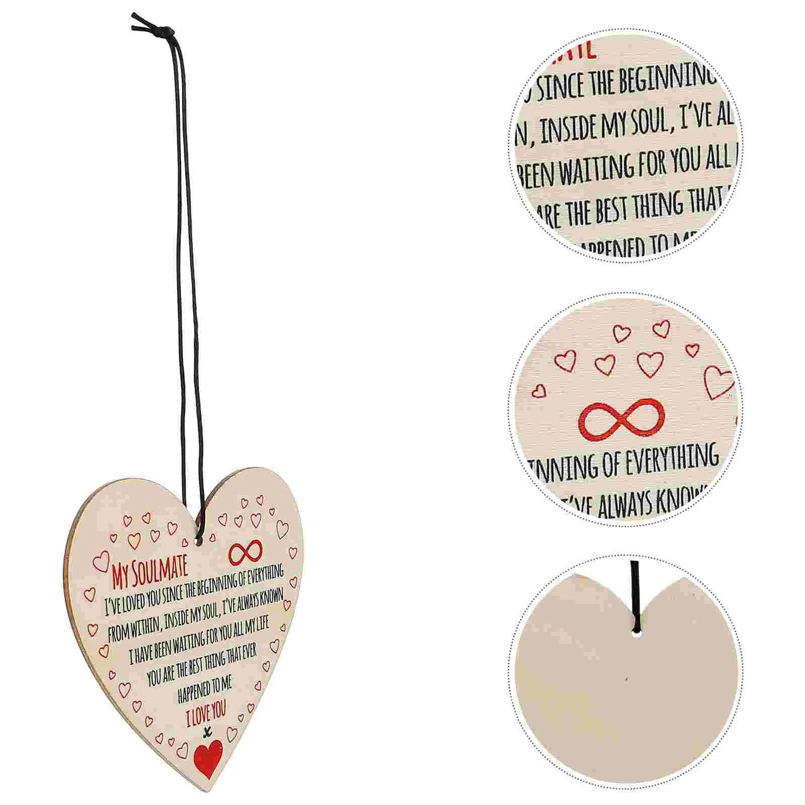 

5Pcs Valentine's Day Tags Pretty Fashion Heart Shape Festival Ornaments Signs Party Ornaments
