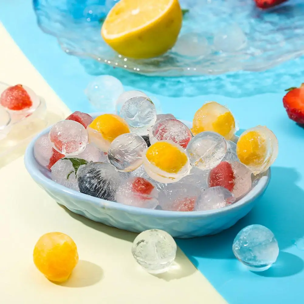 

Ice Tray Durable Transparent Convenient Cleaning 33 Spherical Ice Cube Tray Juice Supply DIY Hockey Mold Ice Cube Mold