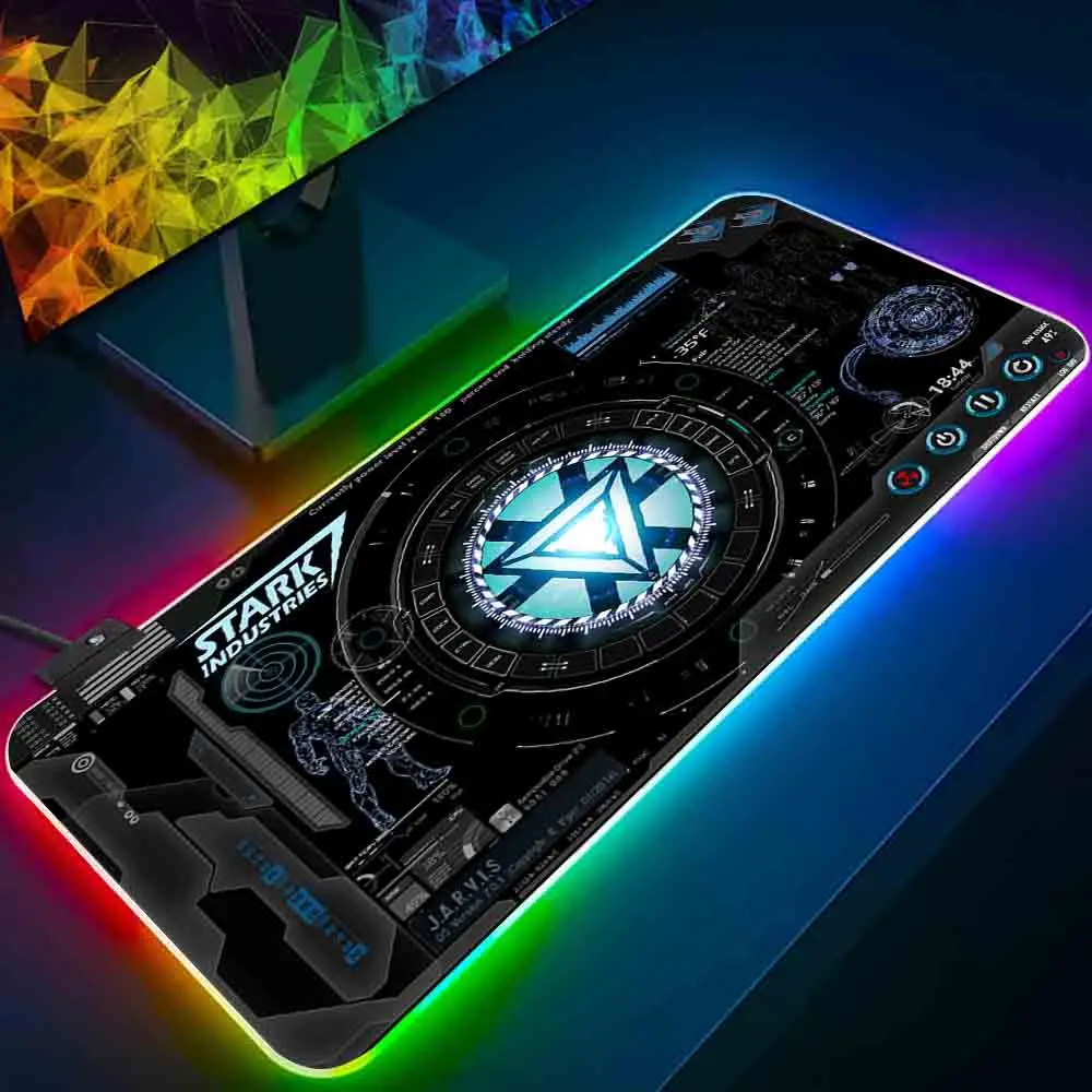 Коврик для мыши и клавиатуры с подсветкой из резины со светодиодной |