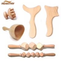 wooden muscle roller stick wood therapy massager tool for maderotherapyanti cellulite lymphatic drainagemuscle pain relief
