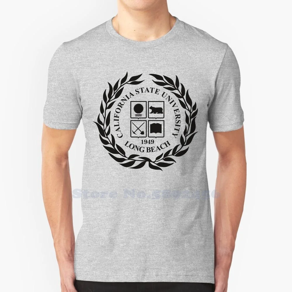 

California State University Long Beach Logo High-quality T Shirts Fashion T-shirt New 100% Cotton Tee