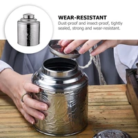 tea storage jar canister container tin metal stainless steel loose flour can canisterskitchen airtight candy coffee leaf