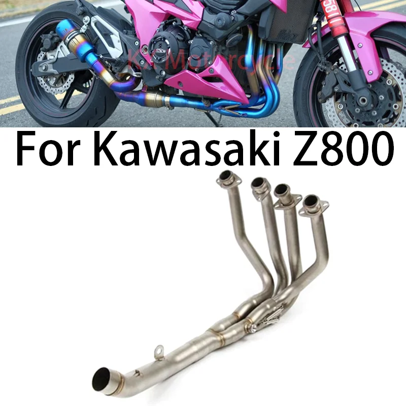 

Modified Motorcycle Exhaust Muffler Front Link Pipe Elbow Tube Full System Scooter PitBike Escape Moto Slip-on For KAWASAKI Z800