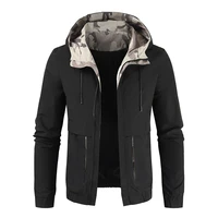 springwinter 2022 new mens hooded jacket mens short jacket with large pocket in solid coat