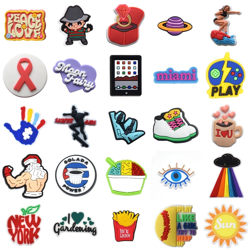 

Новогодние подарки для Croc, очаровательные джинсы, новые аксессуары для обуви, подвески Crocs, женские булавки, украшения, летняя обувь, подвески, дизайнерские детские