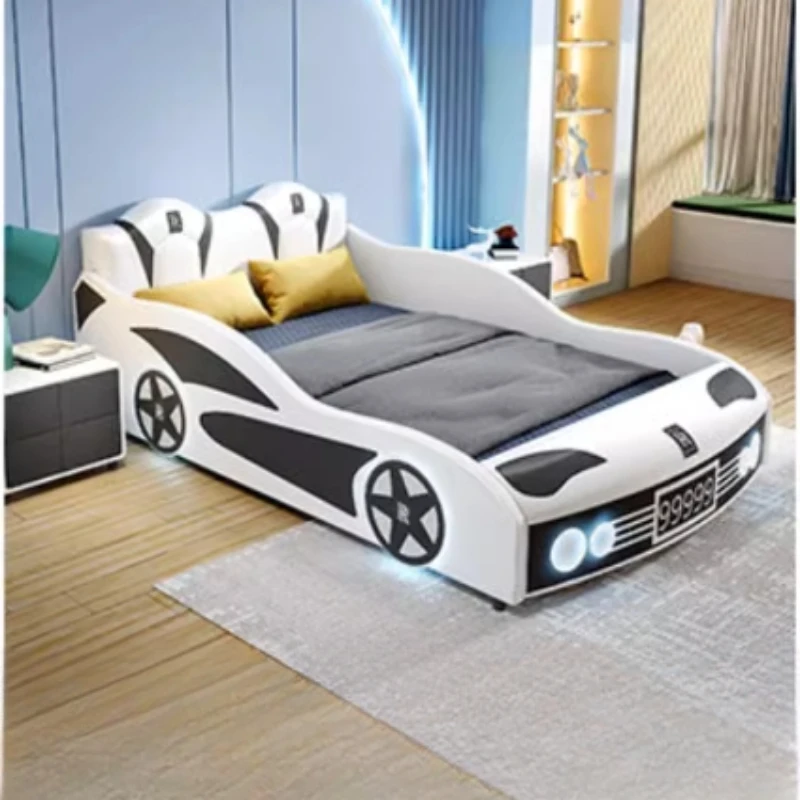 Двуспальная кровать размера king-size с лампой европейский роскошный каркас