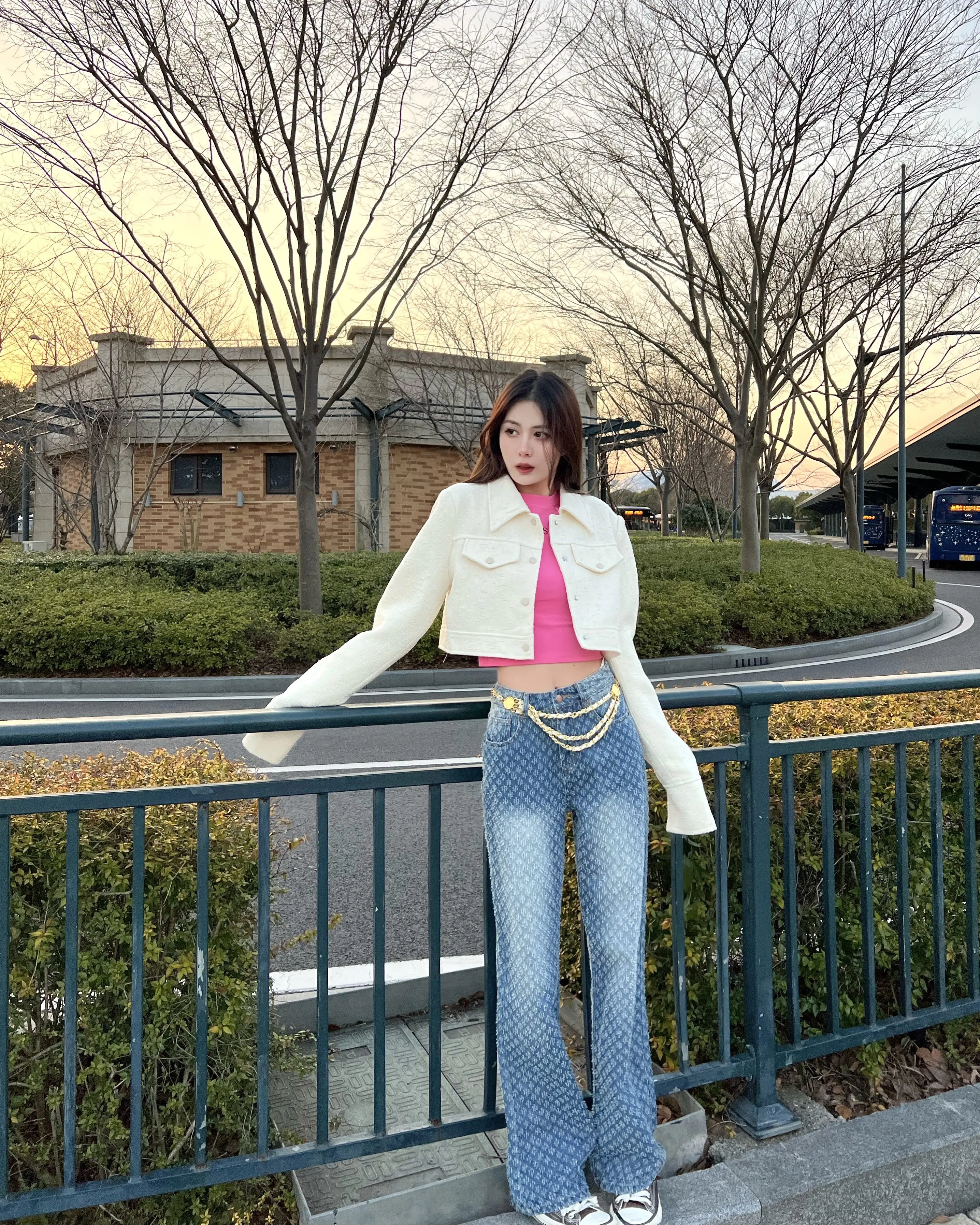 @ Uniken [Daily Blogger] Spring and Autumn Short Graceful Outerwear Women Ladies All-Matching Jacket Long sleeve Top