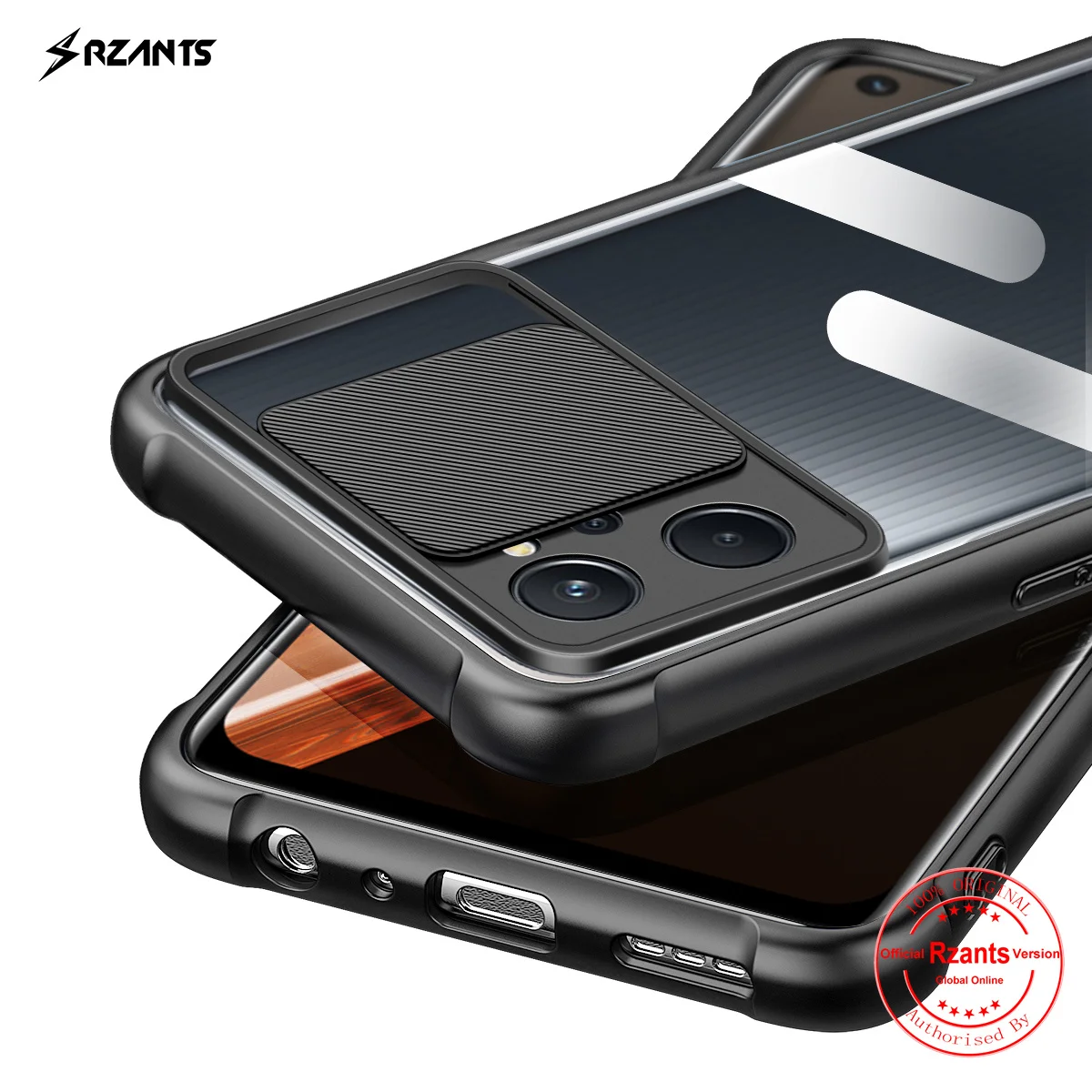 

Rzants For OPPO Realme 9i Case Soft [Lens Protection] Air Bag Conor Clear Cover Double Casing