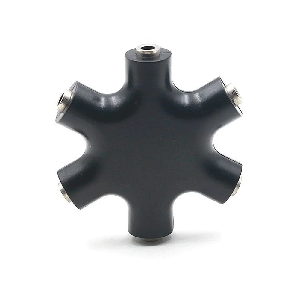 6-контактный разветвитель Снежинка 35 мм для аудио наушников адаптер