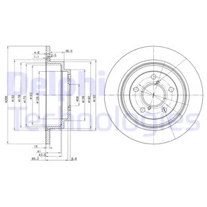 

DELPHI BG2826 DISC REAR 93-01 IMPREZA 1.6i-1.8i 95-00 LEGACY 2.0i-2.2i