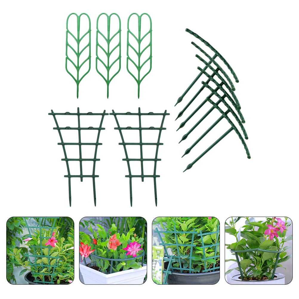 

11Pcs Balcony Plant Climbing Rack Practical Plant Support Frame for Home Green