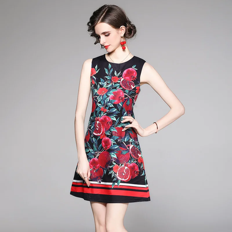 Женское винтажное платье-майка в полоску повседневное вечернее платье