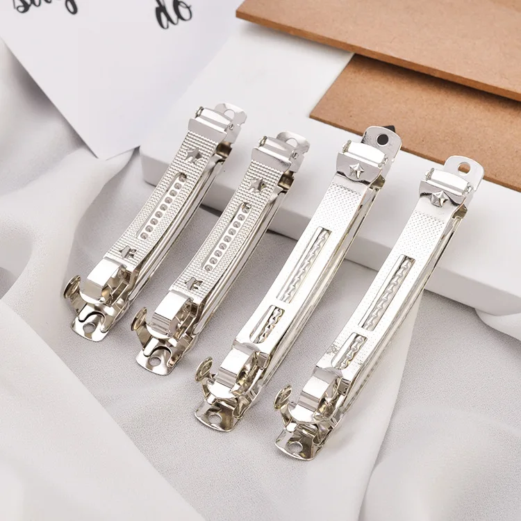 

2022 French Spring Hair Clips Automatic Blank Bow Hairpin Setting Base for Jewelry Making DIY Hair Accessories Barrette Supply