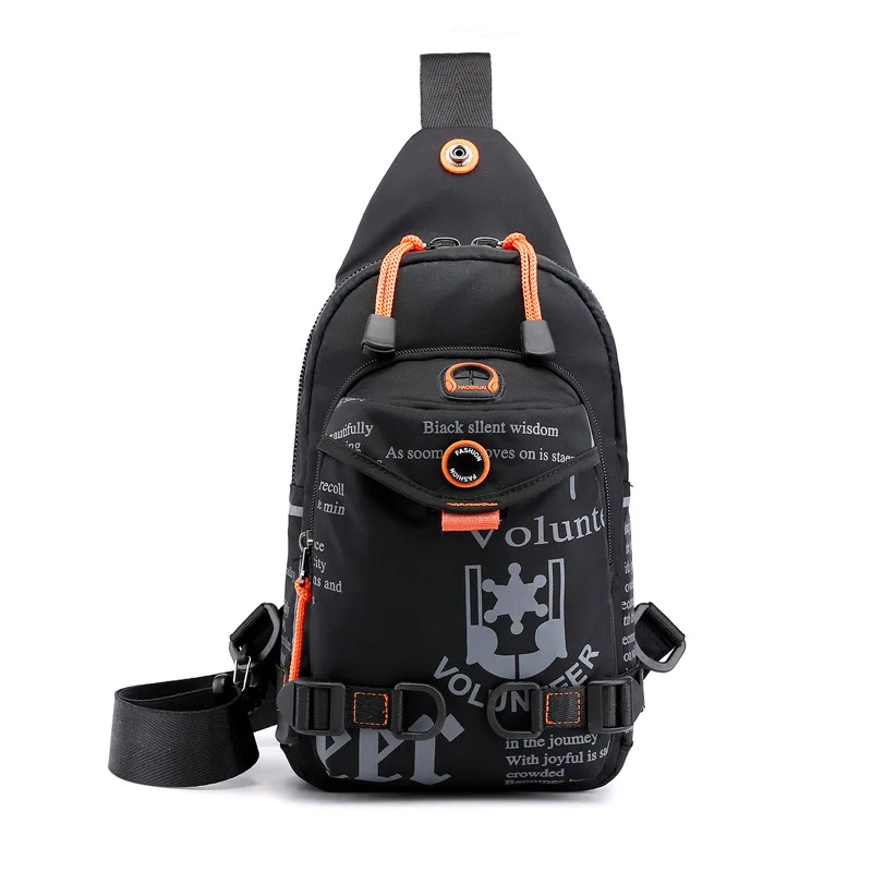 

New trend all-match men's chest bag outdoor multi-function messenger backpack sports shoulder bag