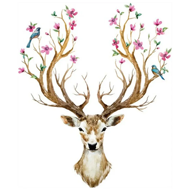 Настенный постер с головой оленя Sika виниловые 3D наклейки на стену изображением