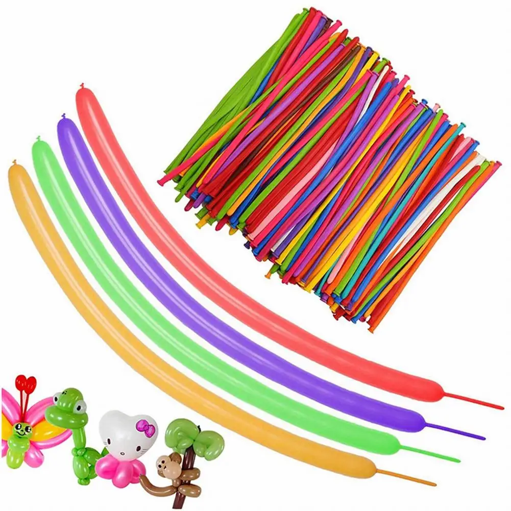 

100pcs Long Magic Balloon Weaving Balloon DIY Birthday Party Decoration Balloon Color Wedding Ceremony Decorations