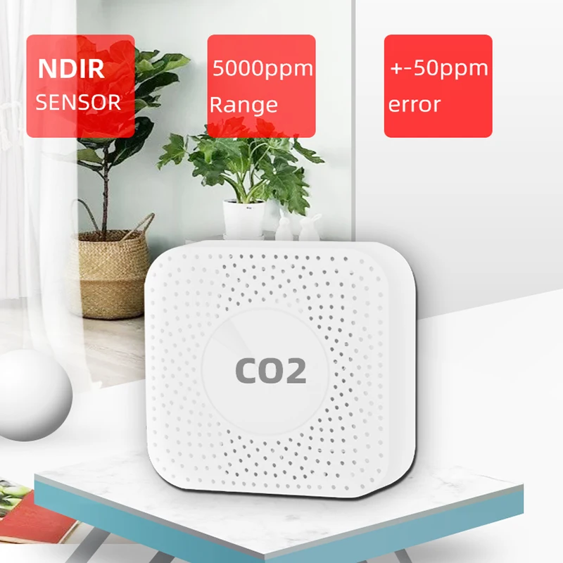 Tuya ZigBee CO2 Detector Home Intelligent Linked Carbon Dioxide Sensor Air Quality Detector Vegetable Shed Greenhouse enlarge