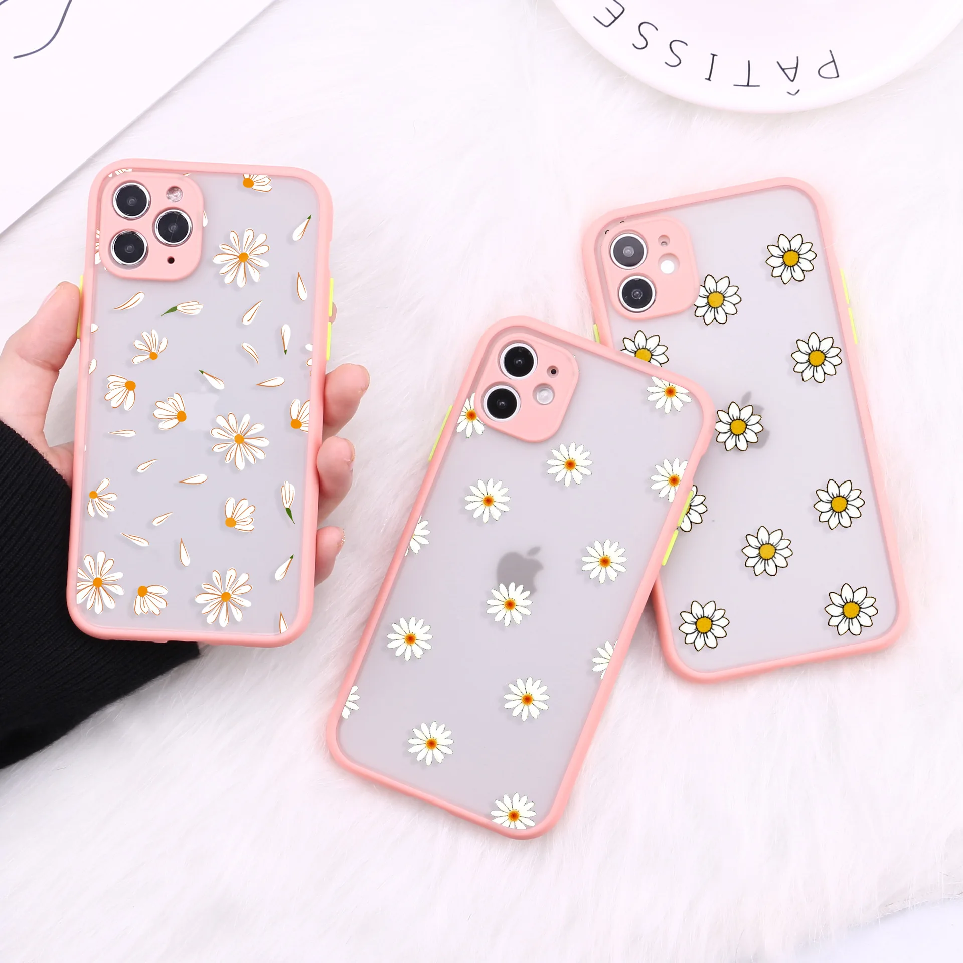 

PUNQZY Flowers Hard PC Protect Lens Phone Case For iPhone 13 PRO MAX 12 11 XR 7 6 8Plus X XS All-Inclusive Drop Protection Cover