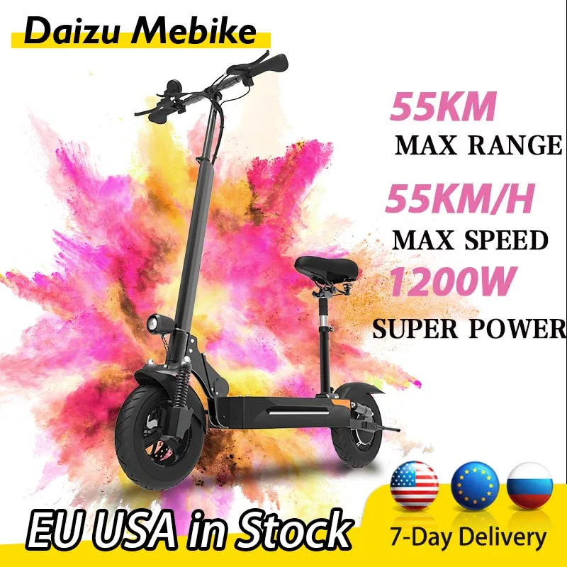 

Foldable Electric Scooter 55KM/H Speed 48V 13AH Lithium Battery Electric Scooters for Adults 55KM Mileage US/CA/EU Stock