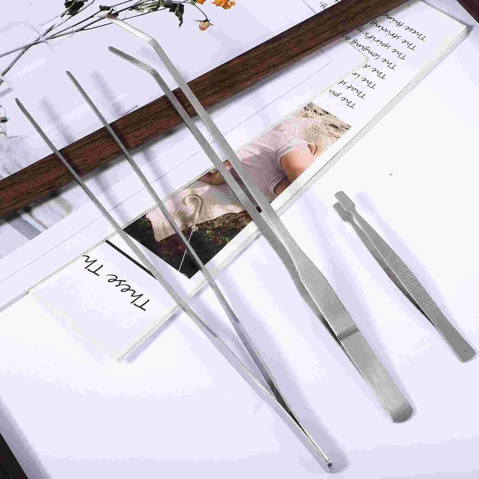 3 шт. пинцет для ресниц прецизионный штамп из нержавеющей стали металлический