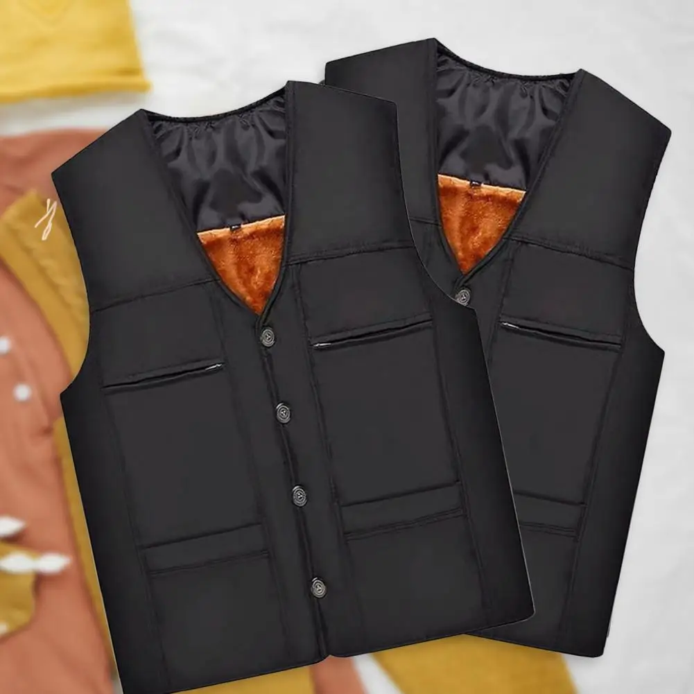 

Fashion Winter Jacket Single Breasted Plus Size Men Vest Jacket Men Vest Jacket Loose Casual Coat