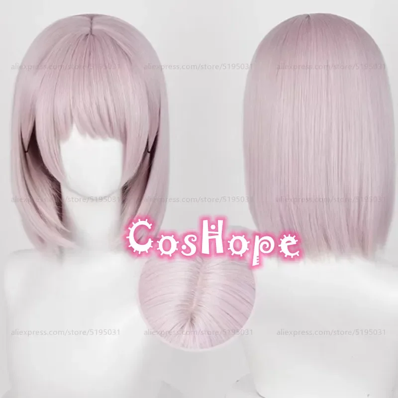 Fami Косплей Парик 34 см Короткие Волосы Кга Серый Розовый Аниме Парики