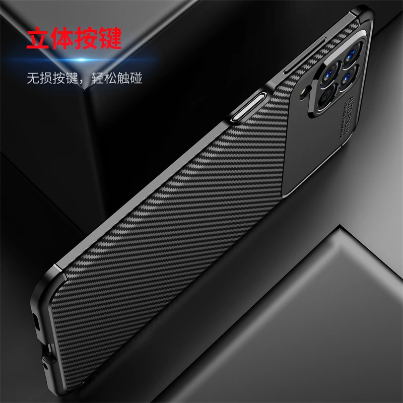For Samsung Galaxy M53 Case Silicone Fundas Protector Rubber Carbon Fiber Soft Phone Case For Samsung M53 Cover For Galaxy M53 