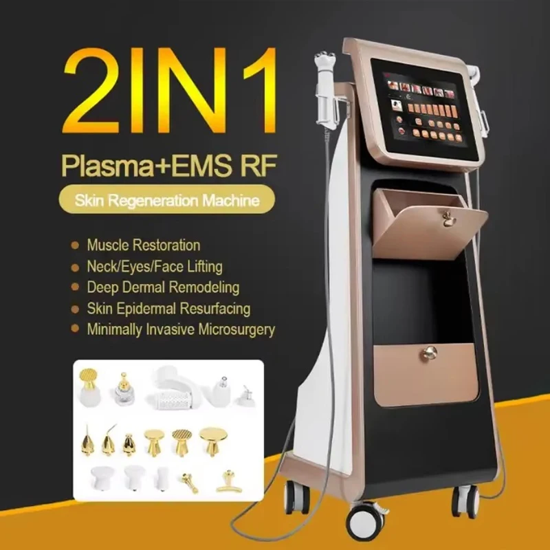 Плазменный аппарат для восстановления кожи 2 в 1 EMS RF устройство мышц лифтинг лица