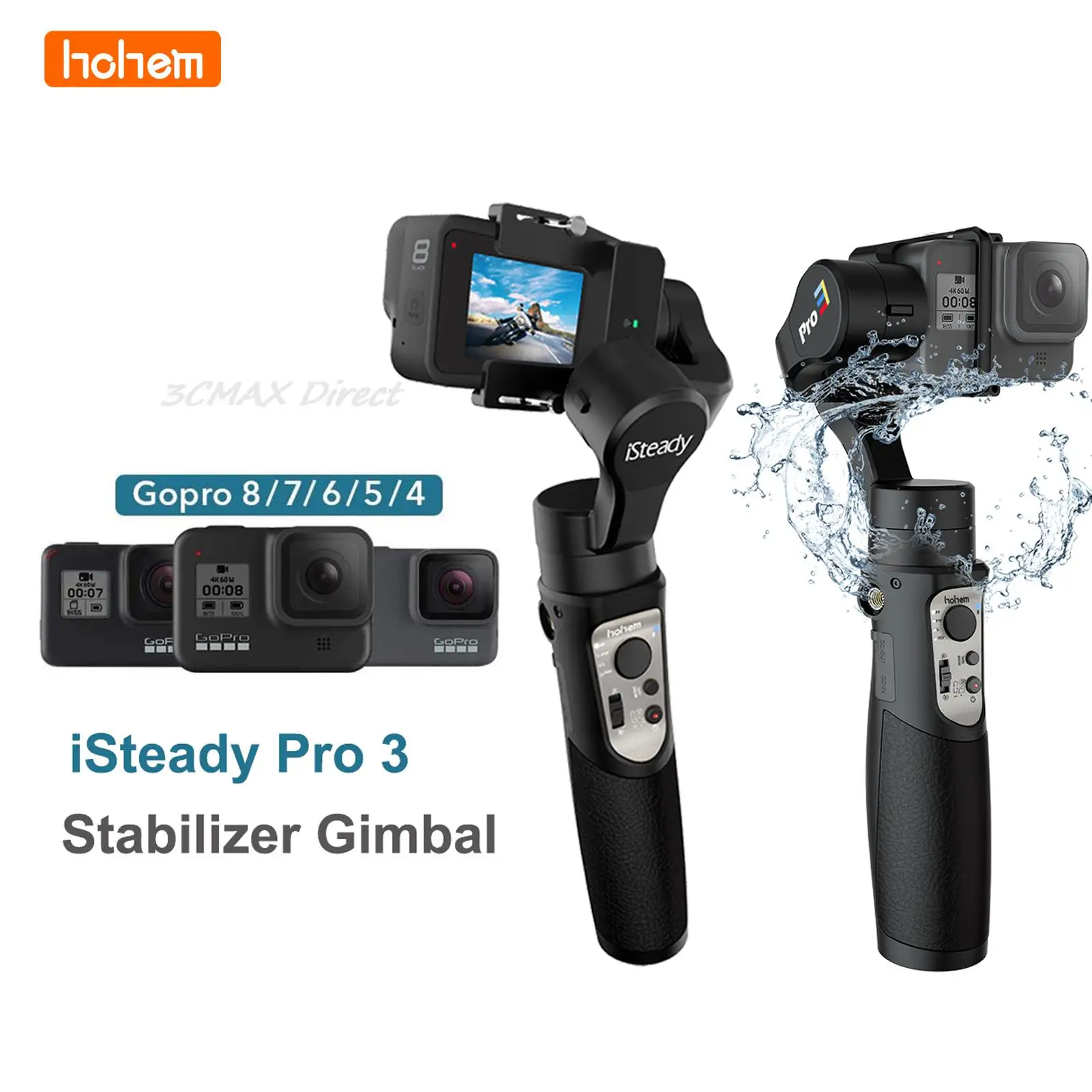 

Hohem iSteady Pro 3 3-Axis Gimbal Stabilizer for GoPro 8 Action Camera Handheld Gimbal for Gopro Hero 8 7 6 5 4 3 Osmo DJI
