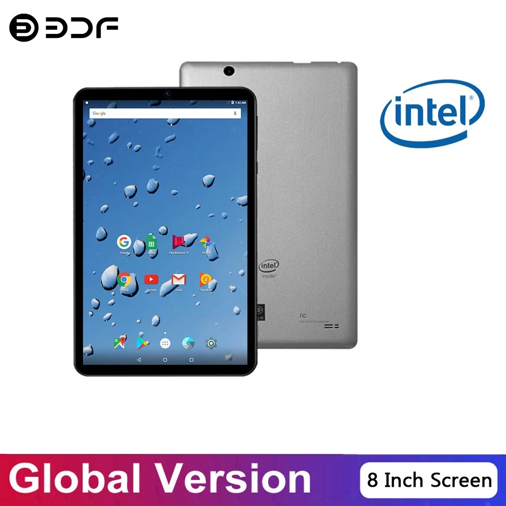 New 8 Inch WiFi Tablet Intel Chip Quad Core 2GB RAM 16GB ROM Android Google Play Support Bluetooth HDMI Port Tablet Pc 4300mAh