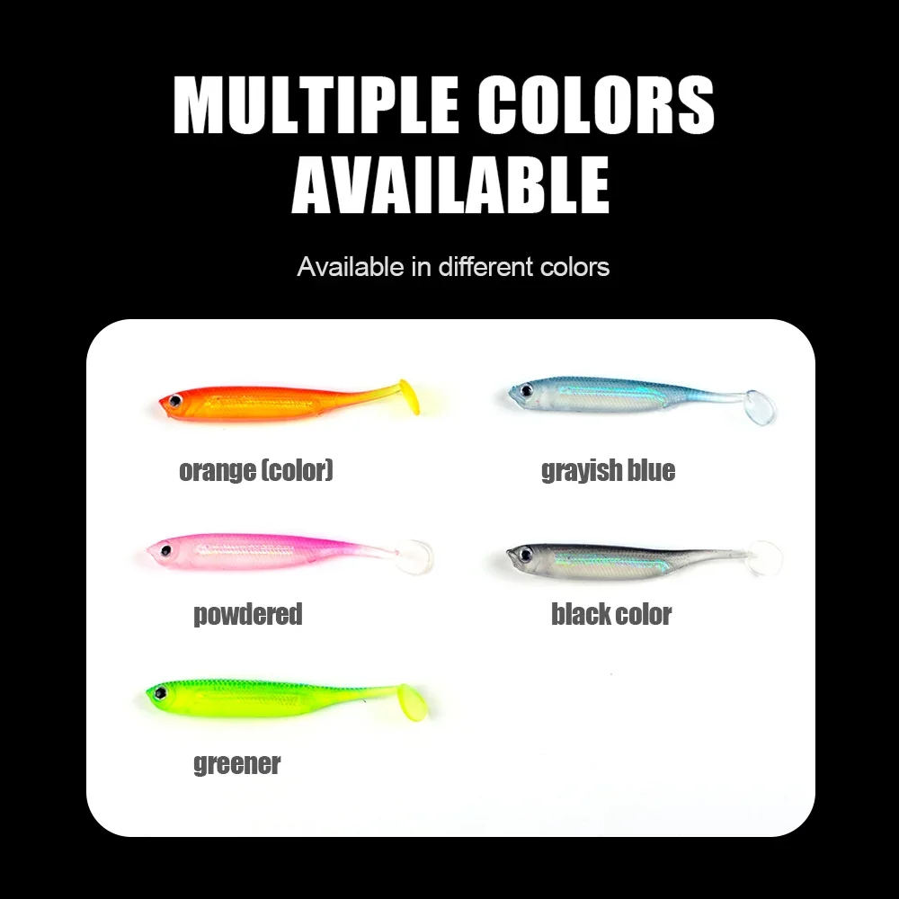 THORFORCE 5 шт. Shad T-tail рыболовная мягкая приманка морское весло силиконовый воблер