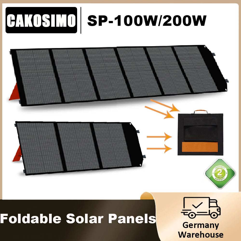 

Cakosimo 100W 200W Solar Panels Solar Backpack 18V Solar Panel Portable Solar Charging Panel USB Solar Power Supply For Camping