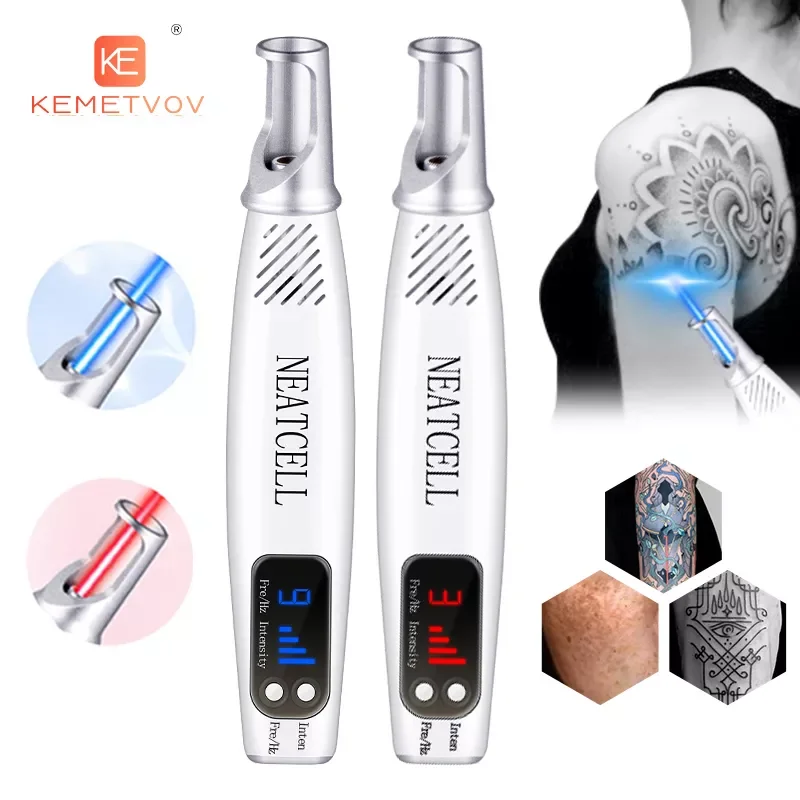 

NEW Picosecond laser pen red and blue light treatment tattoo scar mole freckle pen acne skin pigment removal portable beauty ins