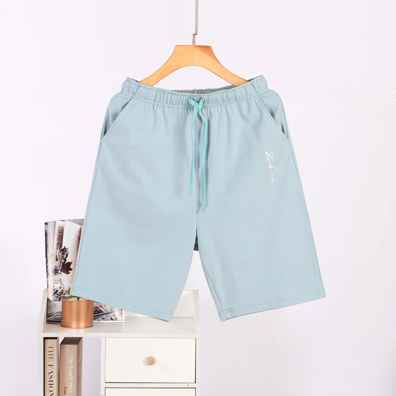 New Summer Men's Cotton Sleeping Shorts Thin Breathable Large Size Sleep Bottoms Simple Home Wear Sleep Pants Pajama Sleep Wear