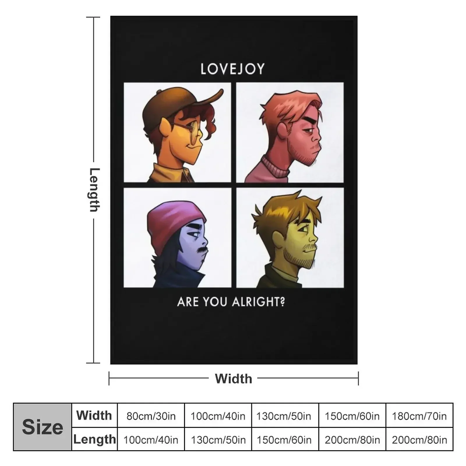 Футболка группы Lovejoy - толстовки наклейка пледы одеяла и для косплея в стиле аниме