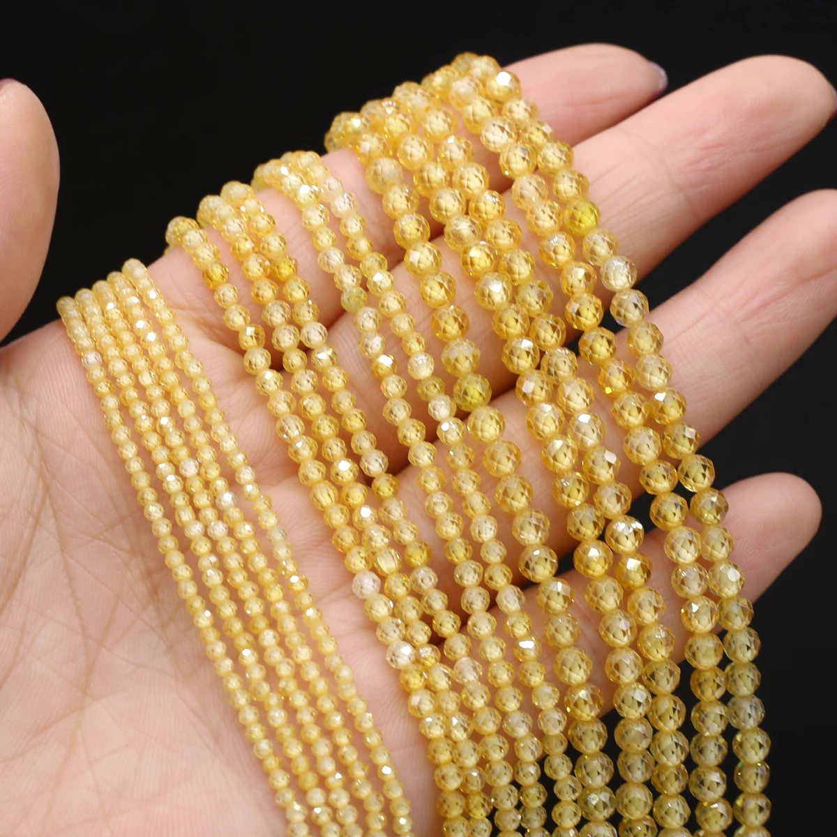 

Natural Stone Sparkly Beads Faceted Tiny Loose Crystal Bead for Jewelry Making Diy Women Bracelet Necklace Accessories 37cm