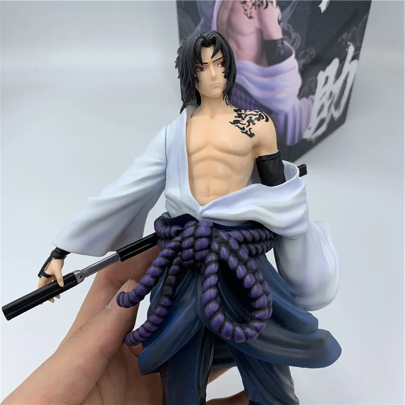 Рисунок аниме Наруто Uchiha Sasuke проклейка ПВХ фигурка торочимару Итачи Шаринган