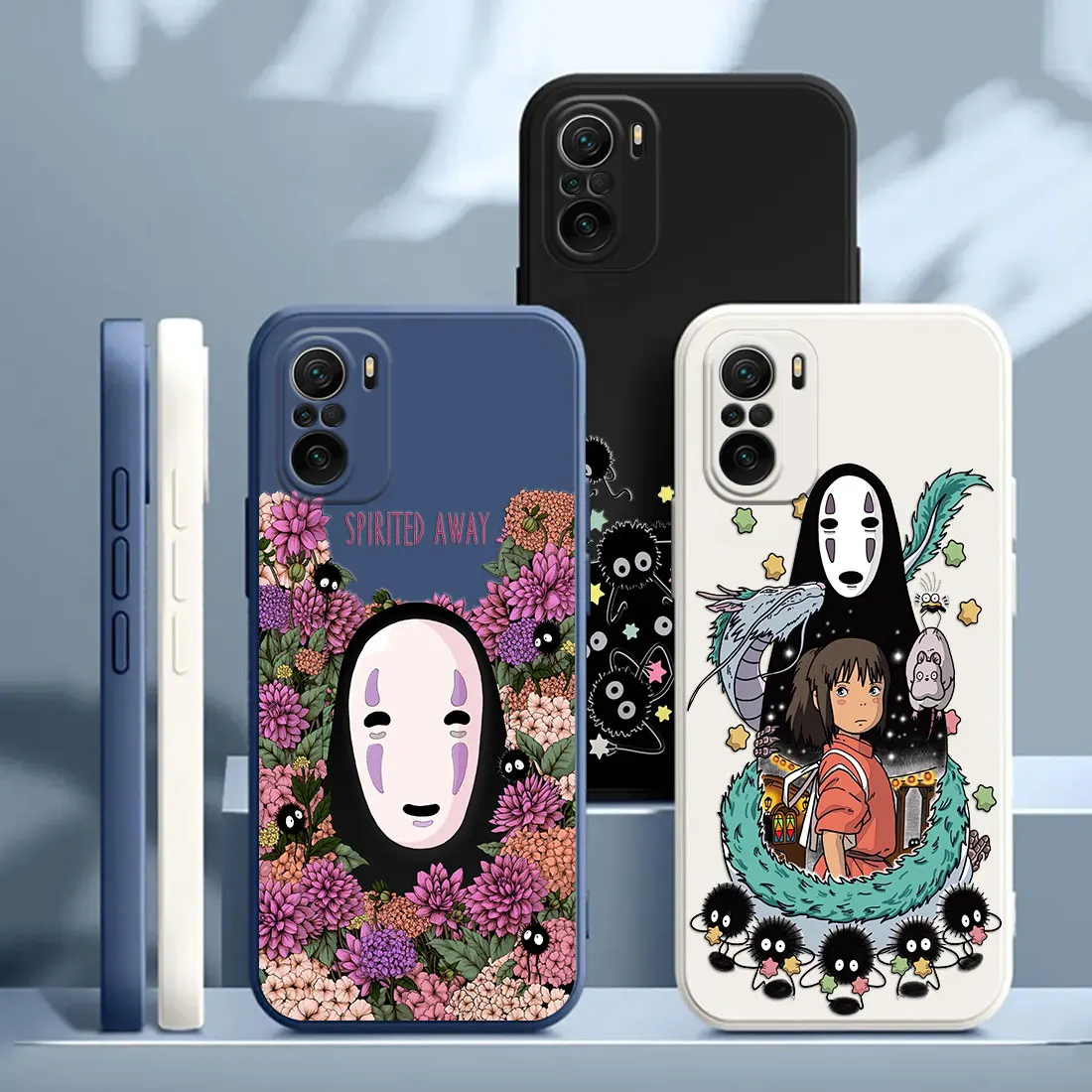 

Faceless Man Spirited Away Anime Liquid Case For Xiaomi Poco F5 X4 X5 Pro X3 NFC GT M3 M4 Pro 5G M5 F3 F4 Shockproof Phone Cover