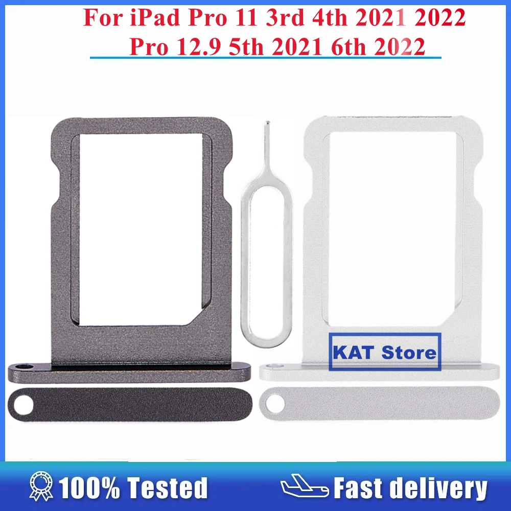 

For iPad Pro 11 3rd 2021 4th 2022 12.9 5th 6th SIM Card Holder Slot Sim Tray With Eject Pin Tool Replacement Parts