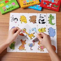 32pcs children cognitive puzzle toy toddler card match game cognitive truck fruit animal life set to puzzle baby